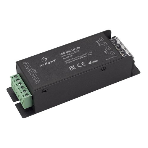 Повторитель усилитель сигнала Arlight ARL-5022-DIM 12В/24В 25А 300/600Вт IP20 Алюминий  картинка 